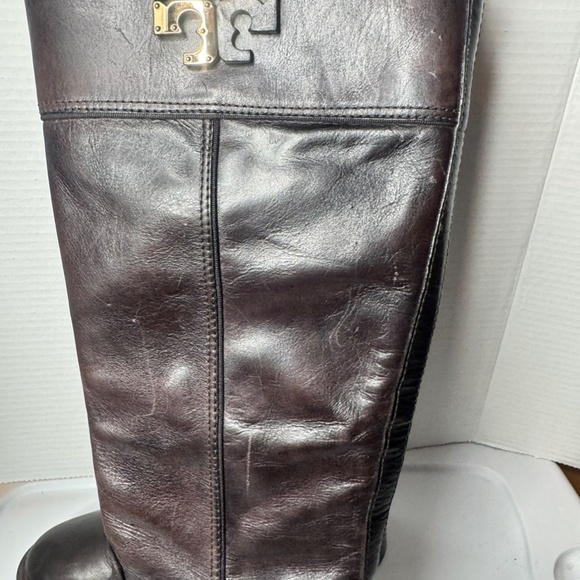 Tory Burch Brown Leather Riding Boots - Picture 7 of 15